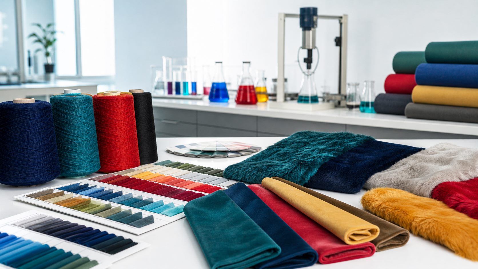 Textile and fur dyeing application with vivid fabric