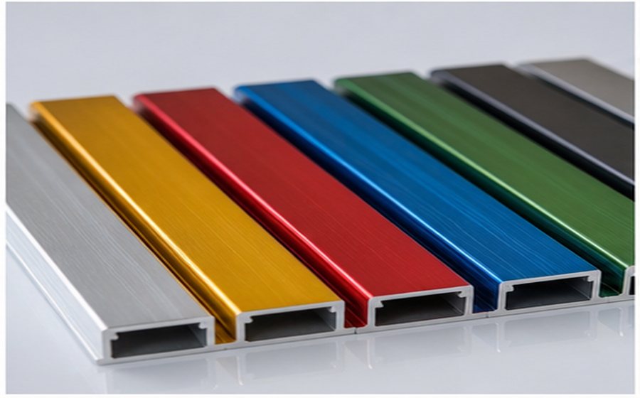 Aluminum dyes for colored anodized aluminum profiles